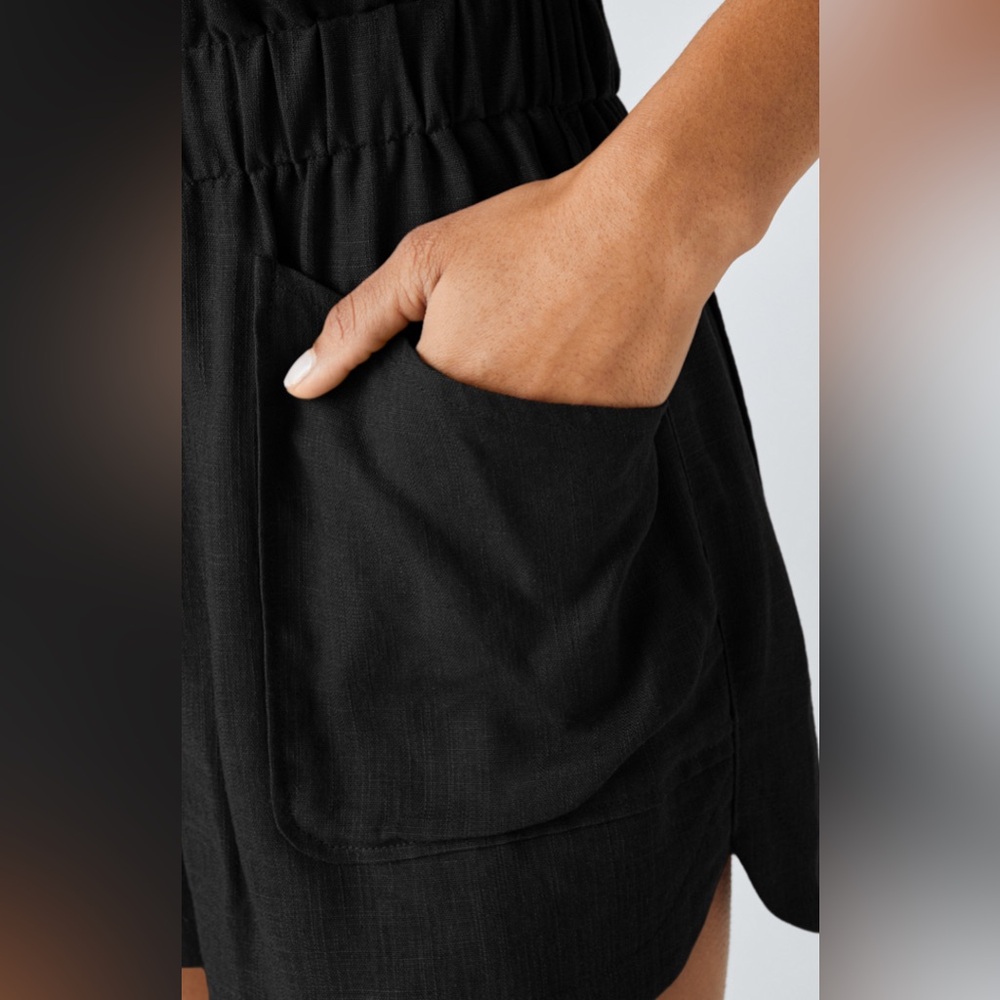 Paper Bag Waist Drawstring Multiple Pockets Curve… - image 8